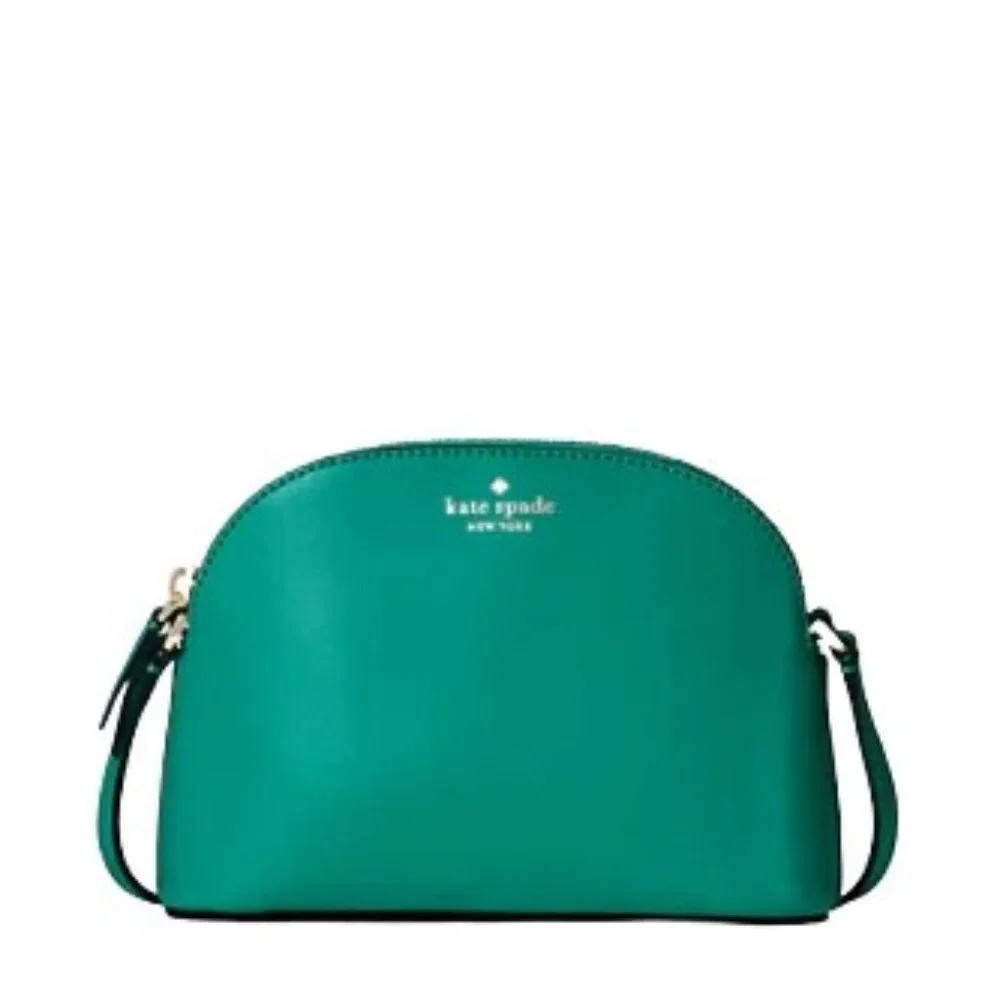 NWT KATE SPADE KALI SMOOTH LEATHER SMALL DOME CROSSBODY (WINTERGREEN)